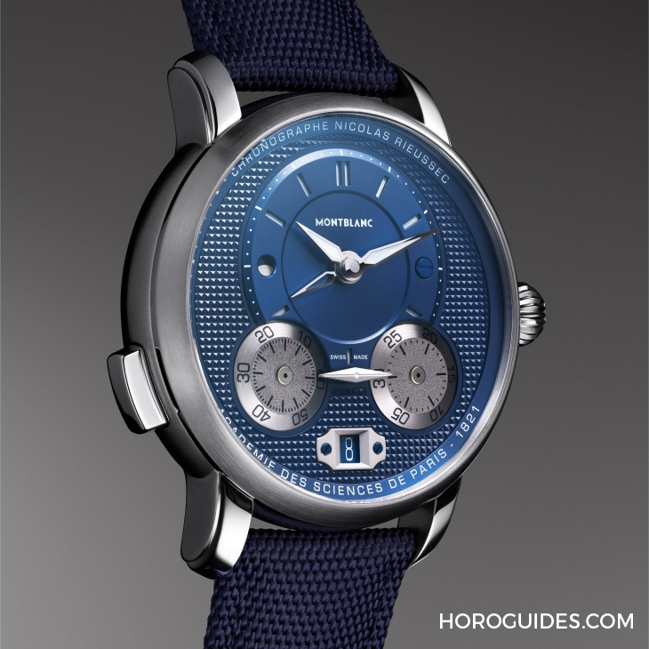 MONTBLANC - STAR - 130985 - 鋼藍、全黑與巴黎釘紋的全新活力|MONTBLANC Star Legacy Nicolas Rieussec計時碼錶