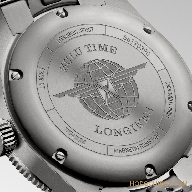 LONGINES - SPIRIT - L3.802.1.53.6 - 浪琴表LONGINES Spirit再掀熱潮！先行者系列Zulu Time鈦金屬與計時碼錶半金新登場