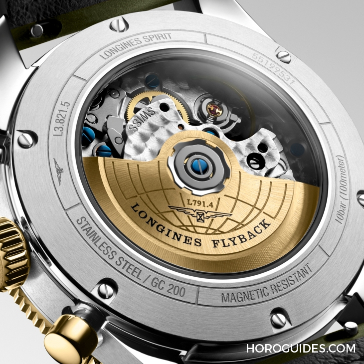 LONGINES - SPIRIT - L3.802.1.53.6 - 浪琴表LONGINES Spirit再掀熱潮！先行者系列Zulu Time鈦金屬與計時碼錶半金新登場