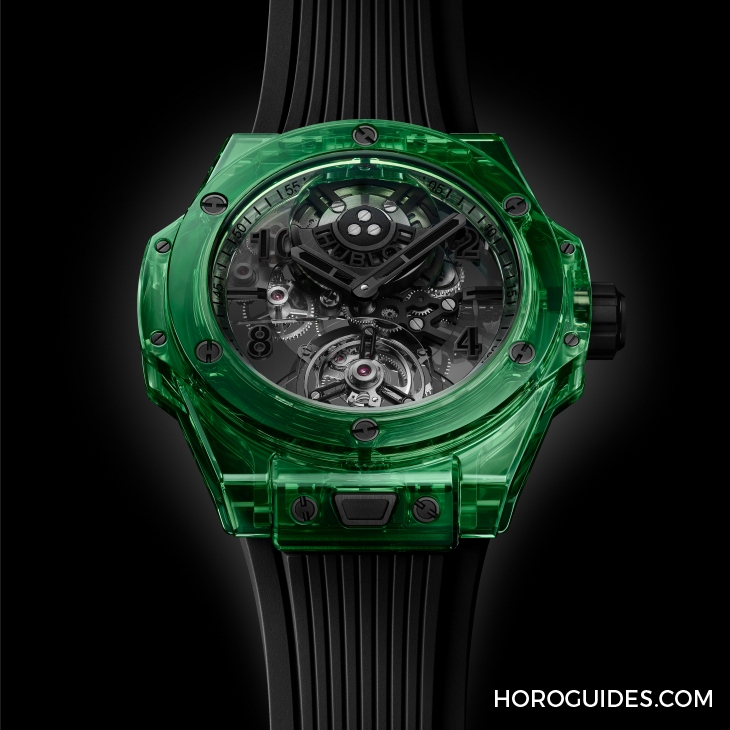 HUBLOT - BIG BANG - 429.JG.0110.RT - 2025 LVMH Watch Week速報:HUBLOT Big Bang自動上鍊陀飛輪綠色SAXEM腕錶