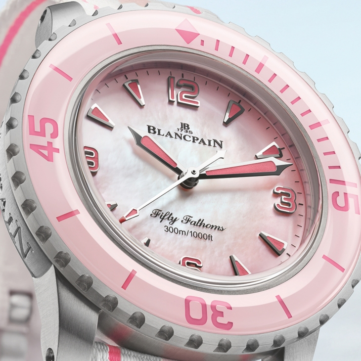 BLANCPAIN - FIFTY FATHOMS - 5007 3644A B64B - 清新柔色,精裝上陣|BLANCPAIN Fifty Fathoms 38mm款式「粉墨」登場