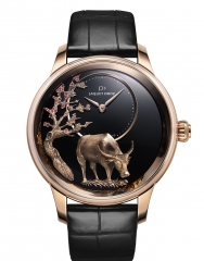 JAQUET DROZ 雅克德羅 藝術工坊 浮雕水牛時分小針盤